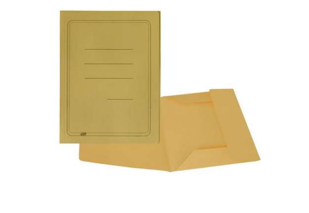 Immagine di Cartelline 3 lembi - con stampa - cartoncino Manilla 200 gr - 25x33 cm - giallo - Cartotecnica del G