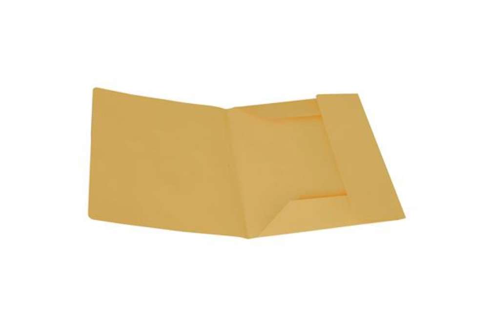 Immagine di Cartellina 3 lembi - 200 gr - 25 x 33 cm - cartoncino manilla - giallo - Cartotecnica del Garda - co