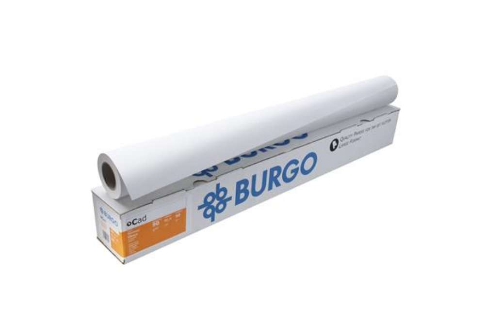 Immagine di Carta plotter Cad Eco 80 - 914 mm x 50 mt - 80 gr - inkjet - opaca - bianco - Burgo