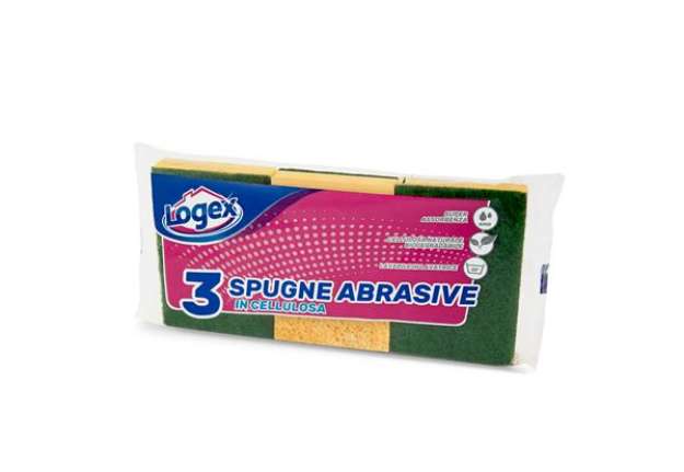 Immagine di Spugna biuso - giallo/verde - Logex Professional - conf. 3 pezzi