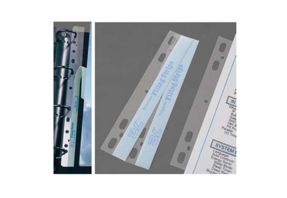 Immagine di Bandelle adesive Filing Strips - 29,5 cm - bianco - Djois - conf. 25 pezzi
