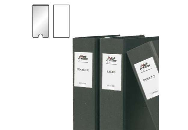 Immagine di Portaetichette adesivo - 22 x 102 mm - trasparente - Djois - conf. 12 pezzi
