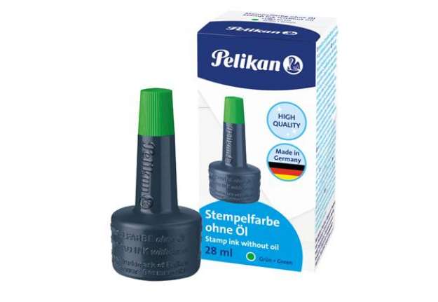 Immagine di Inchiostro 4k per cuscinetti - senza olio - 28 ml - verde - Pelikan