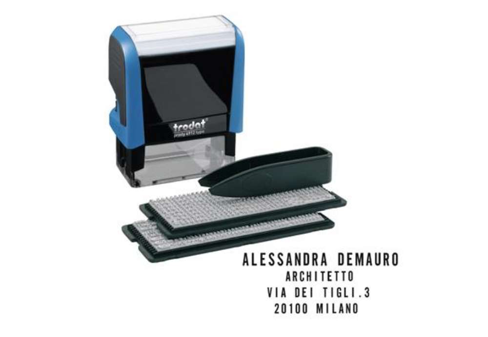 Immagine di Timbro Printy Typo 4.0 autocomponibile - 58 x 22 mm - 5 righe - Trodat