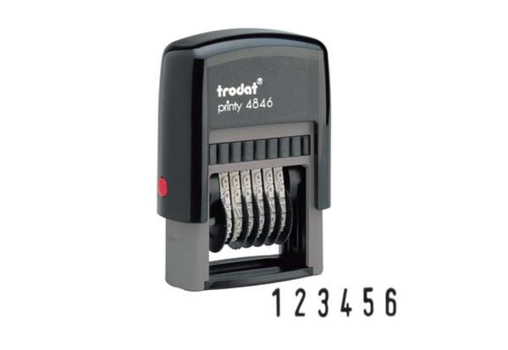 Immagine di Timbro Printy Eco 4846 Numeratore - 6 cifre - 4 mm - autoinchiostrante - Trodat?