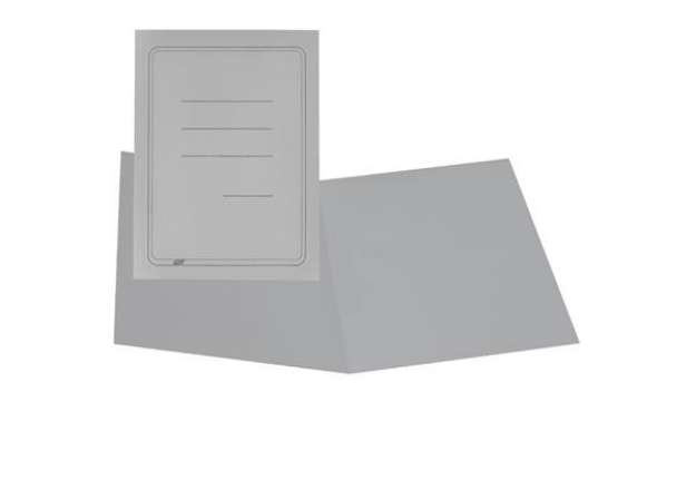 Immagine di Cartelline semplici - con stampa - cartoncino Manilla 145 gr - 25x34 cm - grigio - Cartotecnica del