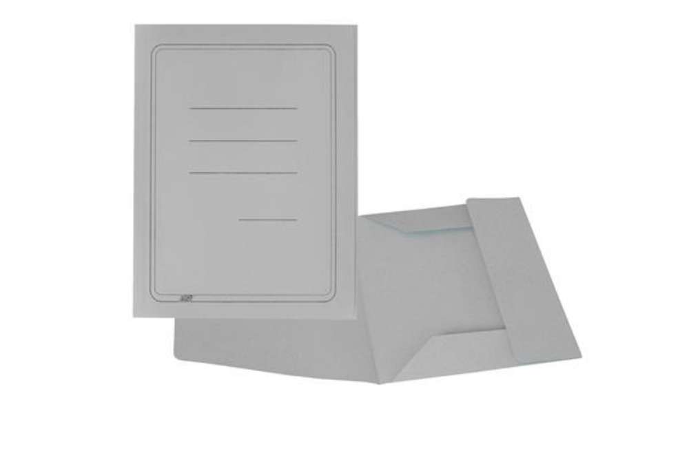 Immagine di Cartellina 3 lembi con stampa - 200 gr - 25 x 33 cm - cartoncino manilla - grigio - Cartotecnica del