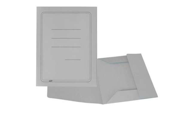 Immagine di Cartelline 3 lembi - con stampa - cartoncino Manilla 200 gr - 25x33 cm - grigio - Cartotecnica del G