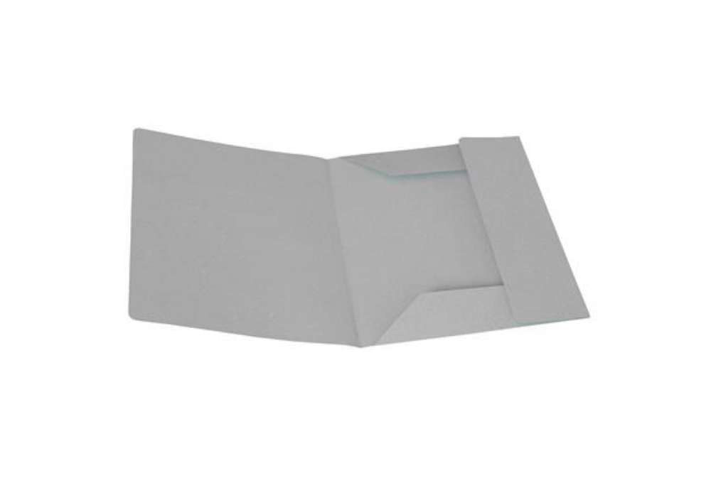 Immagine di Cartellina 3 lembi - 200 gr - 25 x 33 cm - cartoncino manilla - grigio - Cartotecnica del Garda - co