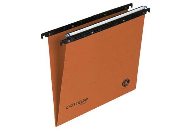 Immagine di Cartella sospesa Cartesio - cassetto - interasse 33 cm - fondo V - 31,3 x 25 cm - arancio - Bertesi