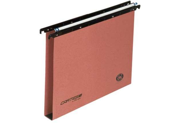 Immagine di Cartella sospesa Cartesio - cassetto - interasse 39 cm - fondo U - 37 x 25 cm - arancio - Bertesi