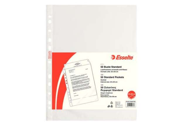 Immagine di Buste forate CopySafe - Standard - buccia - 22x30 cm - trasparente - Esselte - conf. 50 pezzi