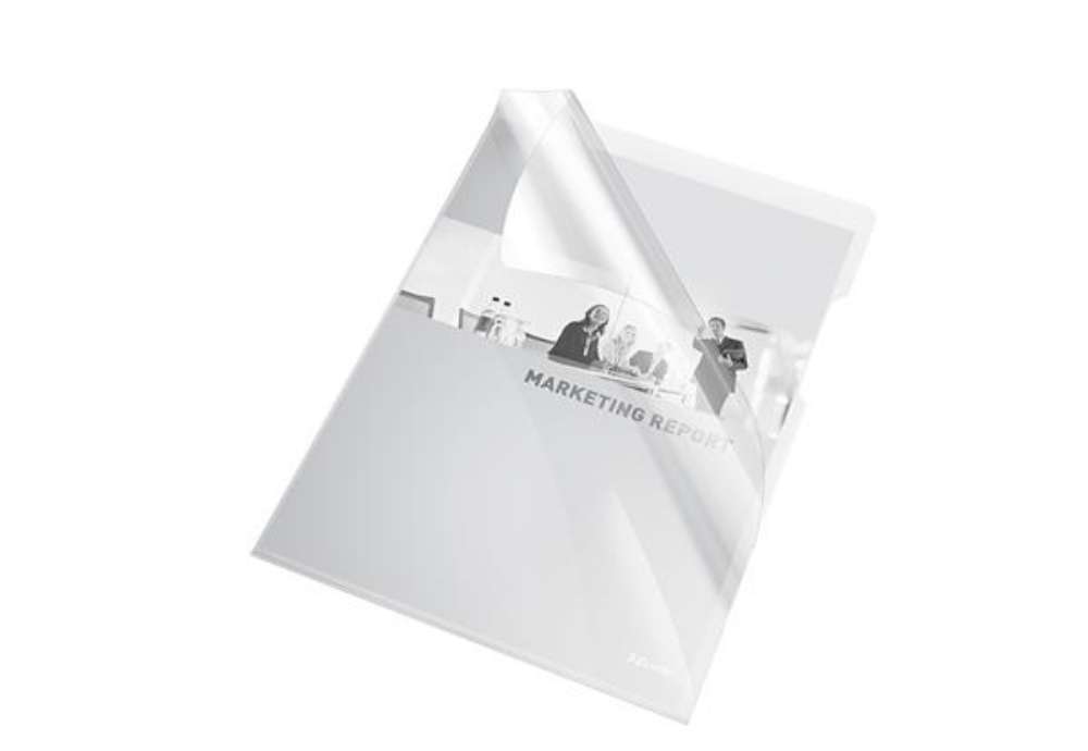 Immagine di Cartellina a L - A4 - PVC - liscio pesante - trasparente - Esselte - conf. 25 pezzi