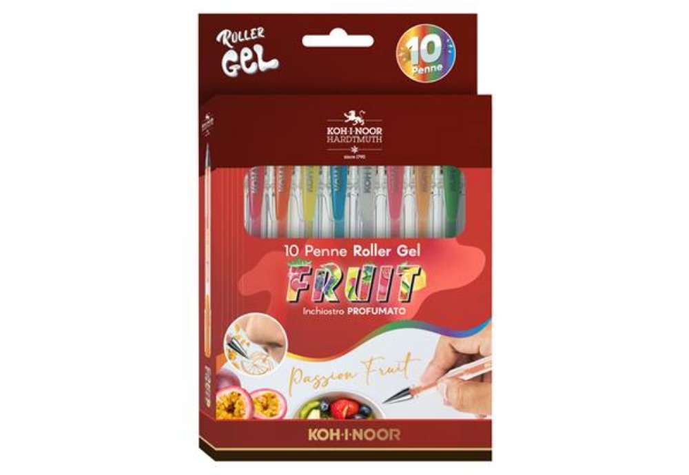 Immagine di Roller gel colorati - colori fruit - Koh.I.Noor - astuccio 10 roller