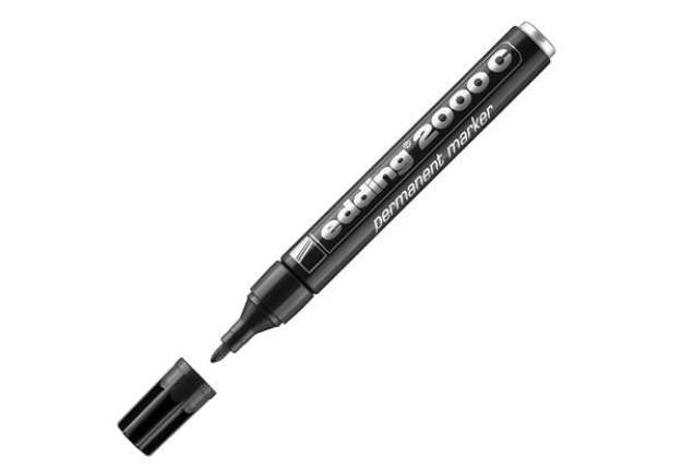 Immagine di Marcatore permanente 2000C - punta conica - da 1,5 a 3 mm - nero  - Edding