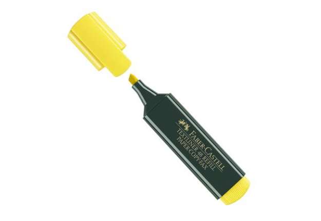 Immagine di Evidenziatore Textliner 48 -  punta di 3 differenti larghezze: 5,0-3,0-1,0mm  - giallo - Faber-Caste