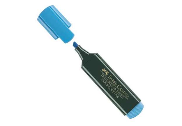 Immagine di Evidenziatore Textliner 48 -  punta di 3 differenti larghezze: 5,0- 3,0-1,0mm - azzurro - Faber-Cast