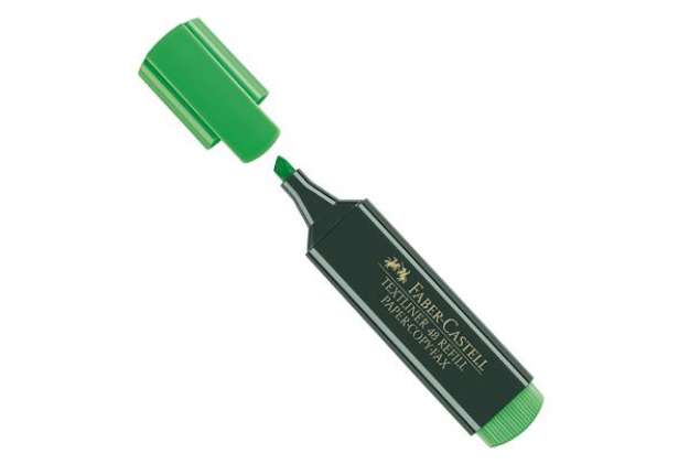 Immagine di Evidenziatore Textliner 48 -  punta di 3 differenti larghezze: 5,0-3,0mm-1,0mm  - verde - Faber-Cast