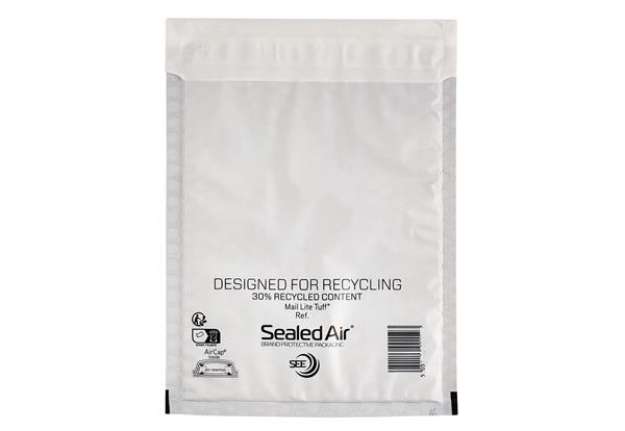 Immagine di Busta imbottita Mail Lite Tuff Cushioned - impermeabile - K (35 x 47 cm) - bianco - Sealed Air - con