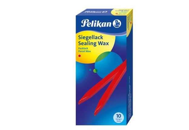 Immagine di Ceralacca rossa - per lettere 60/10 - superfici ruvide - stecche da 600 gr - Pelikan