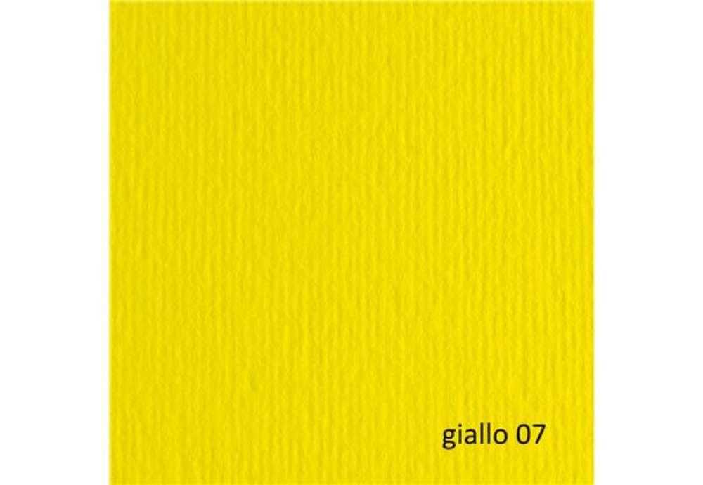 Immagine di Cartoncino Elle Erre - 50 x 70 cm - 220 gr - giallo 107 - Fabriano - blister 20 fogli