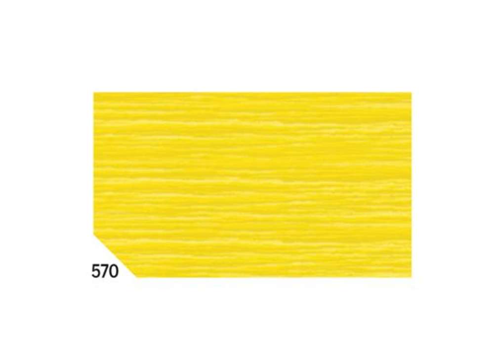 Immagine di Carta crespa - 50 x 250 cm - 48 gr - giallo 570 - Rex Sadoch - conf. 10 rotoli