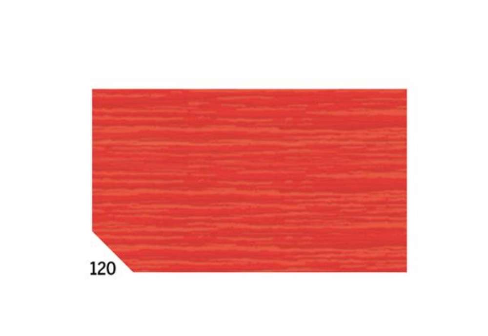 Immagine di Carta crespa - 50 x 250 cm - 48 gr - rosso 120 - Rex Sadoch - conf.10 rotoli