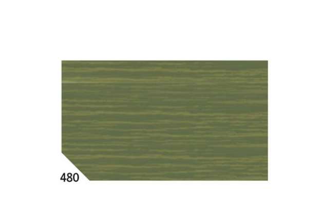 Immagine di Carta crespa - 50 x 250 cm - 48 gr/m² - verde oliva 480 - Rex Sadoch - conf.10 rotoli