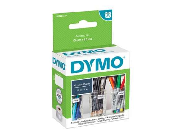 Immagine di Rotolo 1000 etichette LW 13530 - 25x13 mm - multiuso rimovibili - bianco - Dymo
