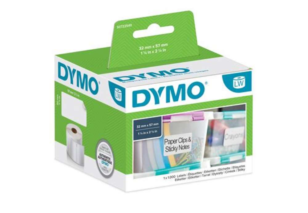 Immagine di Rotolo 1000 etichette LW 113540 - 57 x 32 mm - carta - multiuso - removibile - bianco - Dymo