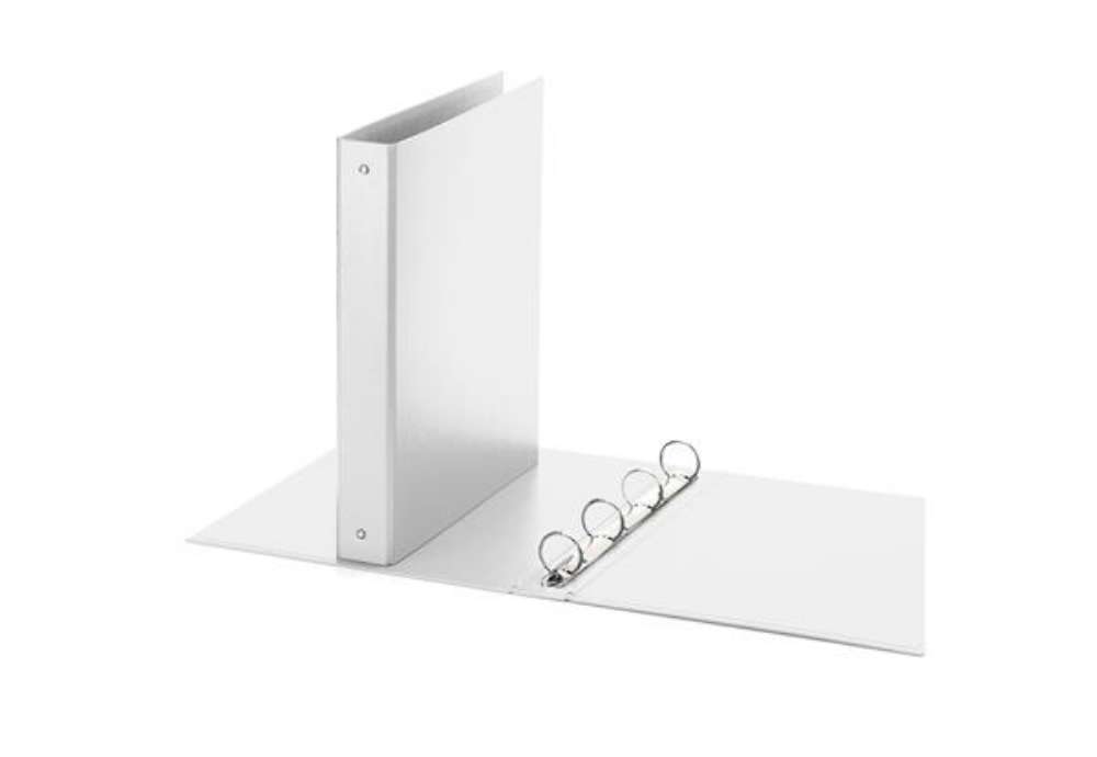 Immagine di Raccoglitore Europa - 22 x 30 cm - 4 anelli tondi 30 mm - dorso 4 cm - bianco - Favorit