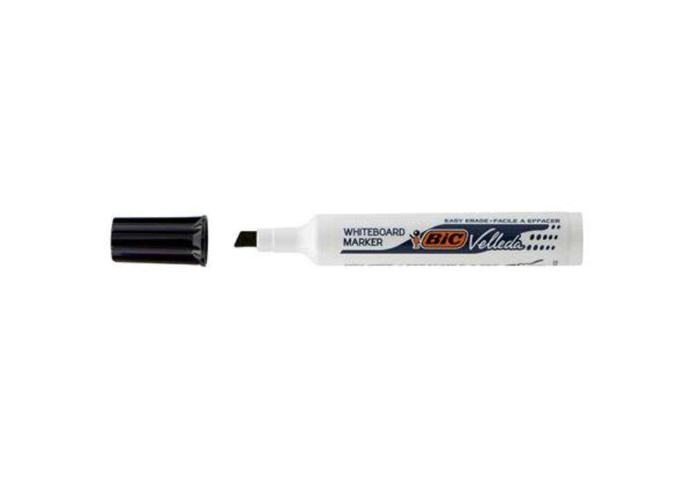 Immagine di Pennarello Whiteboard Marker Velleda 1791 - punta a scalpello da 3,3mm a 4,6mm - nero - Bic