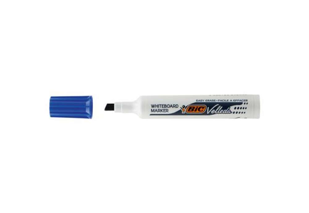 Immagine di Pennarello Whiteboard Marker Velleda 1791 - punta a scalpello da 3,3mm a 4,6mm - blu - Bic