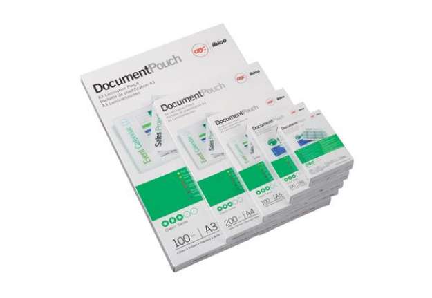 Immagine di Pouches per plastificazione - german card - 83x113 mm - 2x125 micron - GBC - scatola 100 pezzi