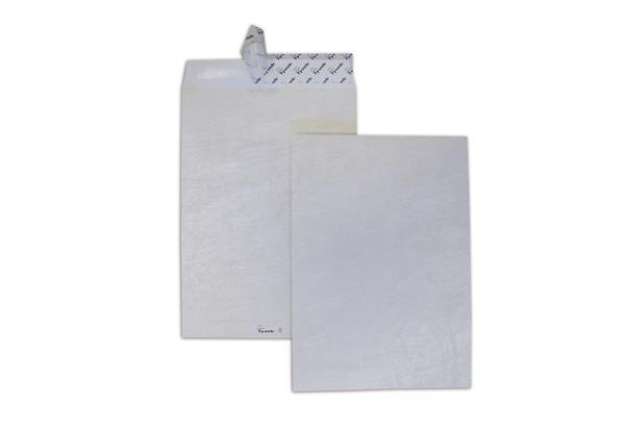 Immagine di Busta a sacco Postyvek - strip adesivo - 25 x 35,3 cm - 55 gr - tyvek - bianco - Blasetti - conf. 10