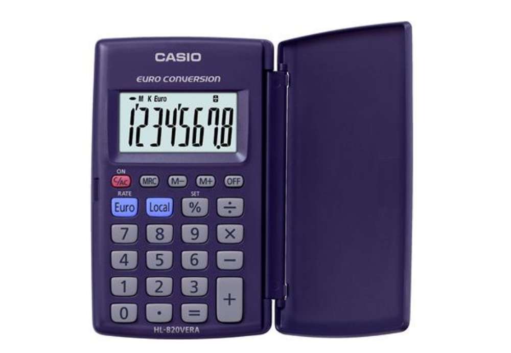Immagine di Calcolatrice tascabile HL-820VERA - 8 cifre - blu - Casio