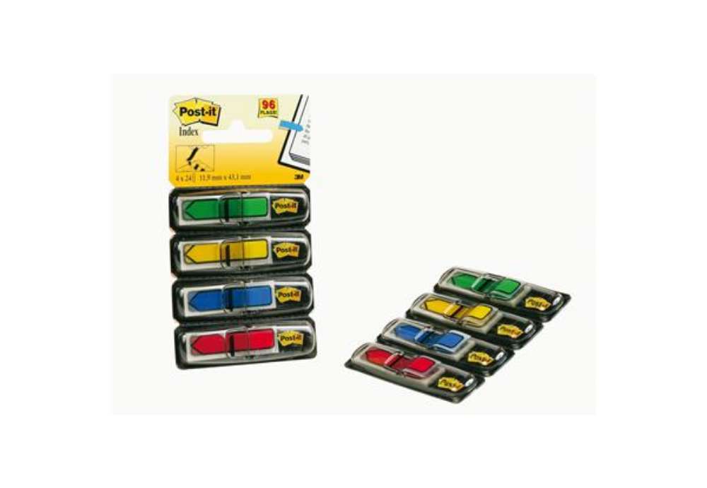 Immagine di Segnapagina Post-it Index Mini Freccia - 684-ARR3 - 4 colori classici - Post-it - conf. 96 pezzi