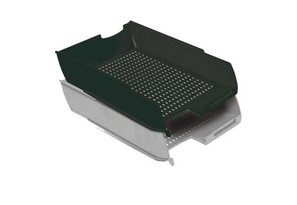 Immagine di Vaschetta portacorrispondenza PS7Star - 25,5 x 35,5 x 6,5 cm - nero - Methodo