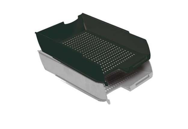 Immagine di Vaschetta portacorrispondenza PS7Star - 25,5 x 35,5 x 6,5 cm - nero - Methodo