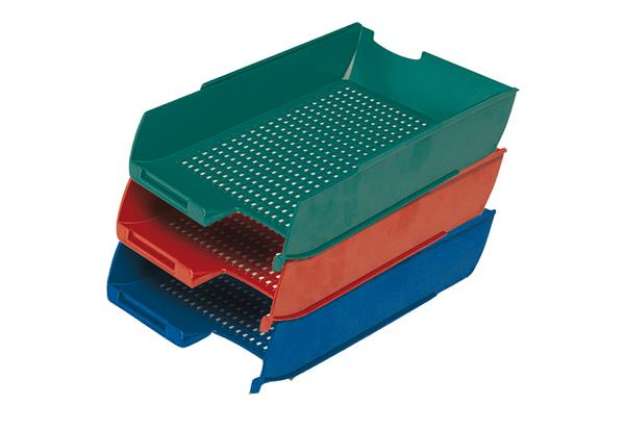 Immagine di Vaschetta portacorrispondenza PS7Star - 25,5 x 35,5 x 6,5 cm - rosso - Methodo