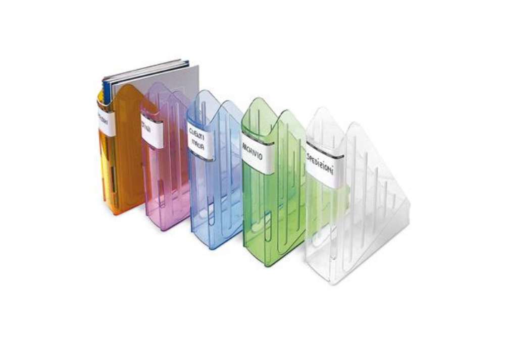 Immagine di Portariviste Classic - 29,5 x 27 cm - dorso 7,5 cm - verde trasparente - Arda
