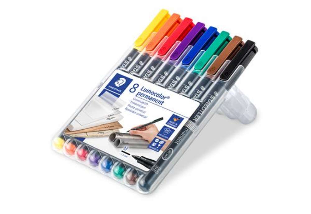 Immagine di Pennarello Astucci Lumocolor Permanent 317 - punta 1,0mm - 8 colori  - Staedtler