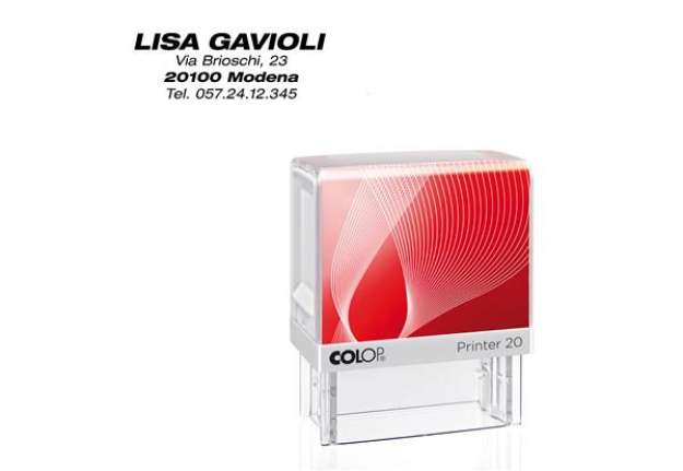 Immagine di Timbro Printer 20 - autoinchiostrante - 14x38 mm - 4 righe - Colop