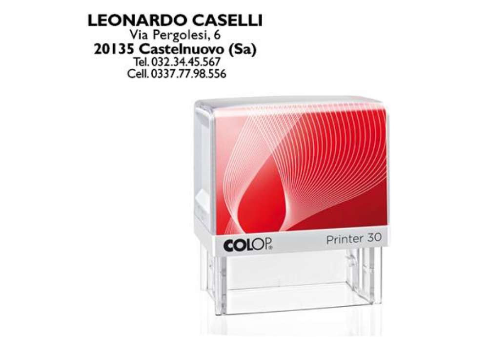 Immagine di Timbro Printer 30 - 18 x 47 mm - 5 righe - autoinchiostrante - nero - Colop