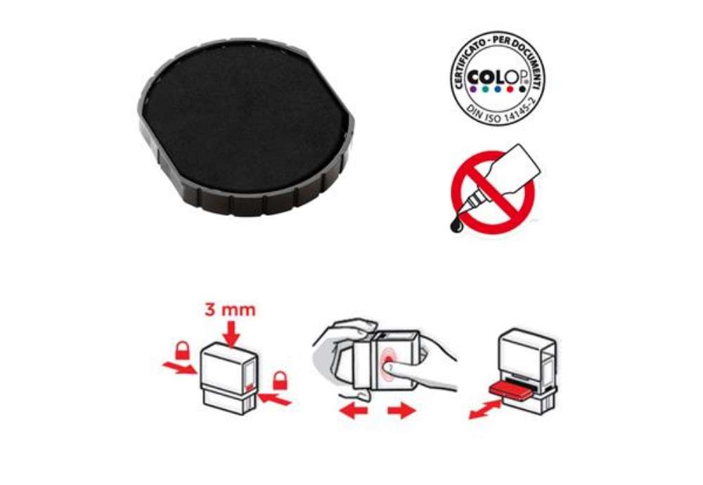 Immagine di Tampone di ricambio E/PSP R40 - nero - Colop