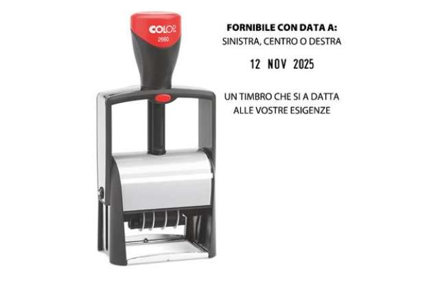 Immagine di Timbro Datario Classic Line 2660 - autoinchiostrante - 37x58 mm - 7 righe - Colop