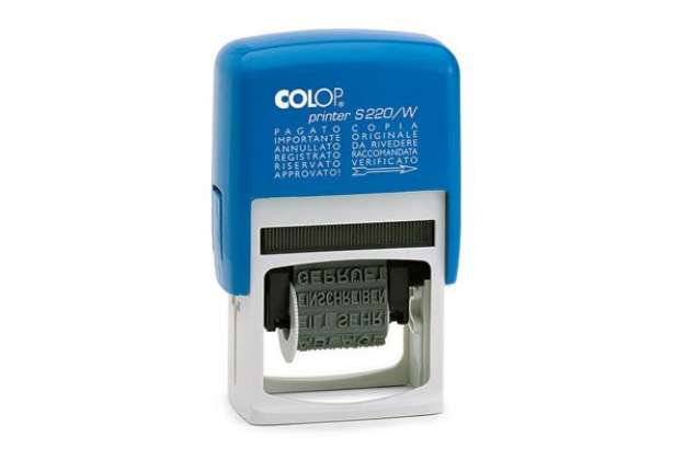 Immagine di Timbro Printer S220/W Polinomio - 12 diciture - 4 mm - autoinchiostrante - Colop