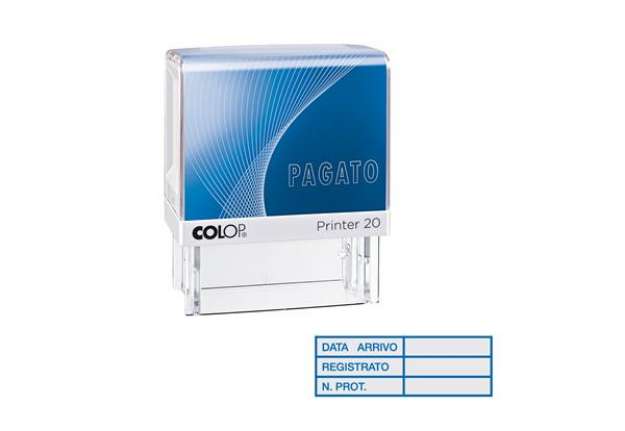 Immagine di Timbro Printer 20/L G7 - DATA ARRIVO... -  1,4 x 3,8 cm - autoinchiostrante - Colop