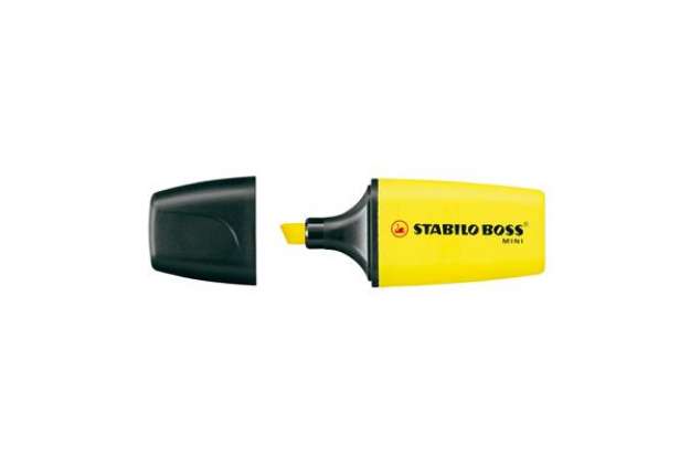 Immagine di Evidenziatore Boss Mini - punta scalpello - tratto 2 - 5 mm - giallo 24 - Stabilo