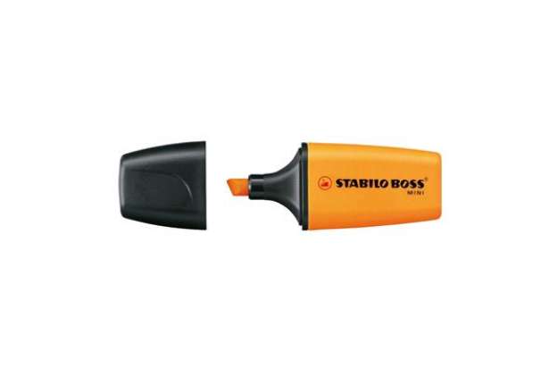 Immagine di Evidenziatore Boss Mini - punta a scalpello- tratto 2 - 5 mm - arancio 54 - Stabilo
